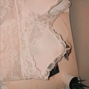 White lace bralette
